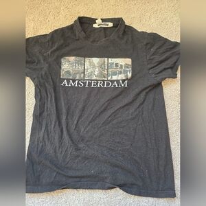 Unknown Brand L Amsterdam Graphic Tee Black Travel Shirt